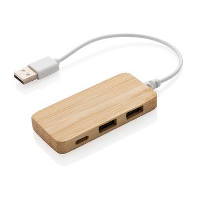 Bambusowy hub USB 2.0 z USB C