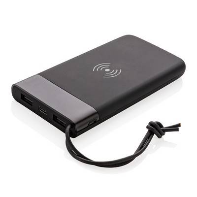 Bezprzewodowy power bank 8000 mAh, ładowarka bezprzewodowa 5W Aria