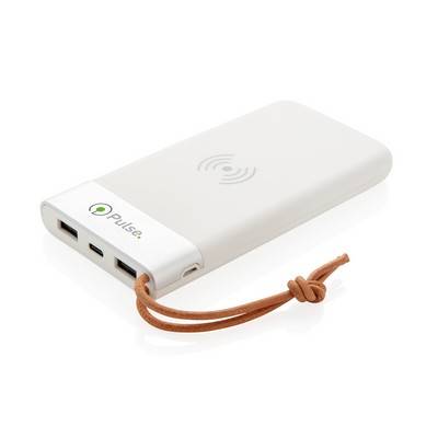 Bezprzewodowy power bank 8000 mAh, ładowarka bezprzewodowa 5W Aria