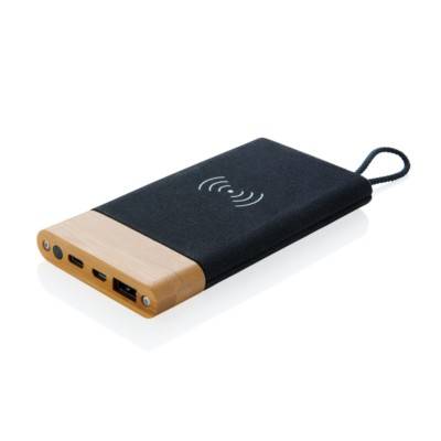 Power bank 5000 mAh, ładowarka bezprzewodowa Bamboo X