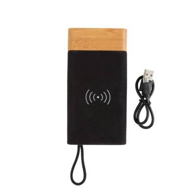 Power bank 5000 mAh, ładowarka bezprzewodowa Bamboo X