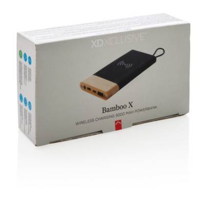 Power bank 5000 mAh, ładowarka bezprzewodowa Bamboo X