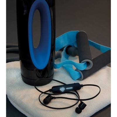 Bezprzewodowe słuchawki douszne z podświetleniem logotypu