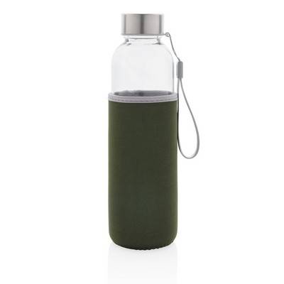Szklana butelka sportowa 500 ml w pokrowcu