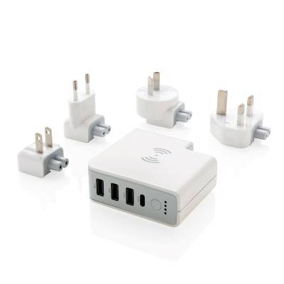 Adapter podróżny, bezprzewodowy power bank 5W