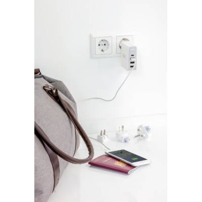 Adapter podróżny, bezprzewodowy power bank 5W