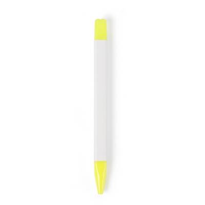 Ołówek, zakreślacz i 3 długopisy