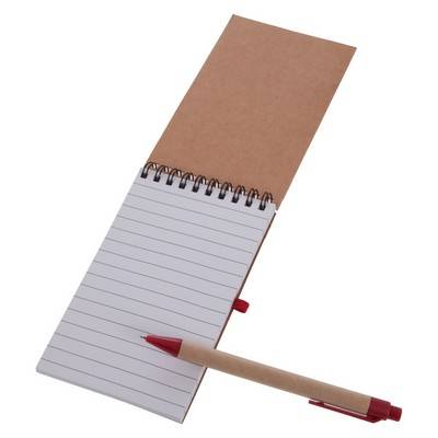 Notatnik (kartki w linie) z długopisem